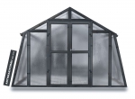 Vario Stahl Gewächshaus Kärnten 6 Nörpelglas 4mm BxT 276x605cm 16,6m² Anthrazit
